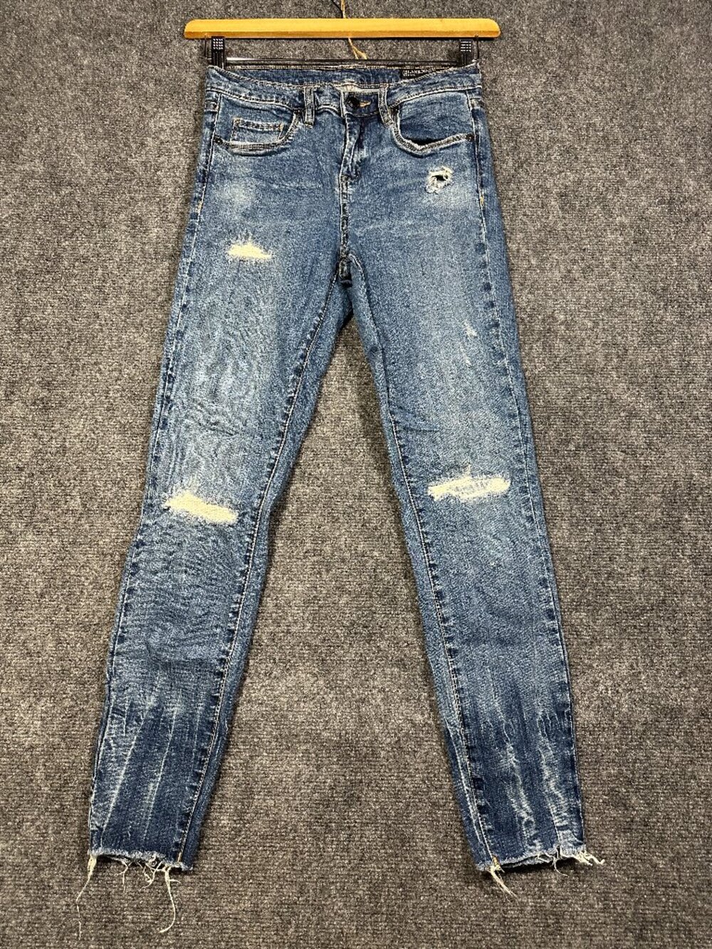 Blank NYC Jeans Womens 26 The Bond Mid Rise Skinny Distressed Cotton Stretch